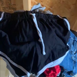 Black and white lounge shorts